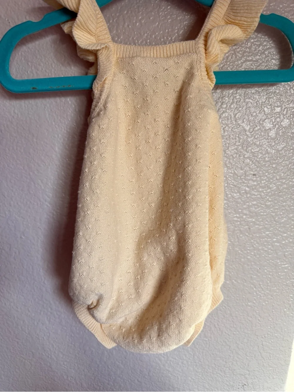 GAP Pale Yellow Ruffle Strap Knit One-Piece